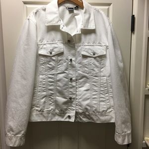 Armani Exchange White Jean Jacket